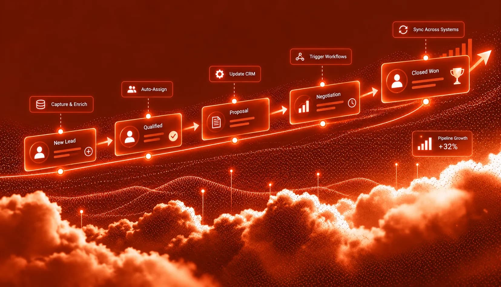 CRM & Pipeline Automation Illustration