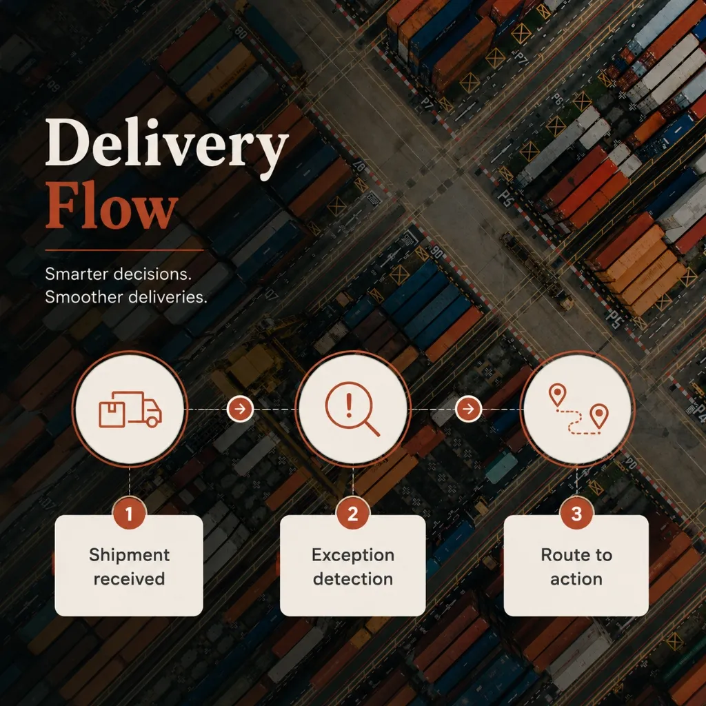 Delivery flow and operations intelligence for faster logistics delivery