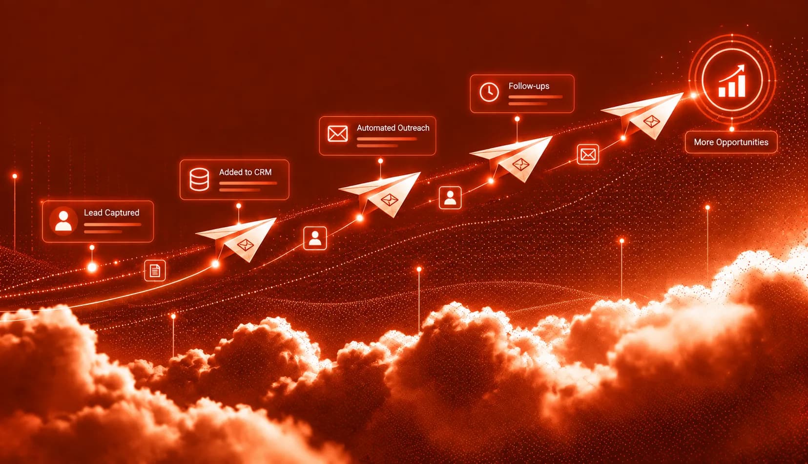 CRM and Outreach Automation Illustration