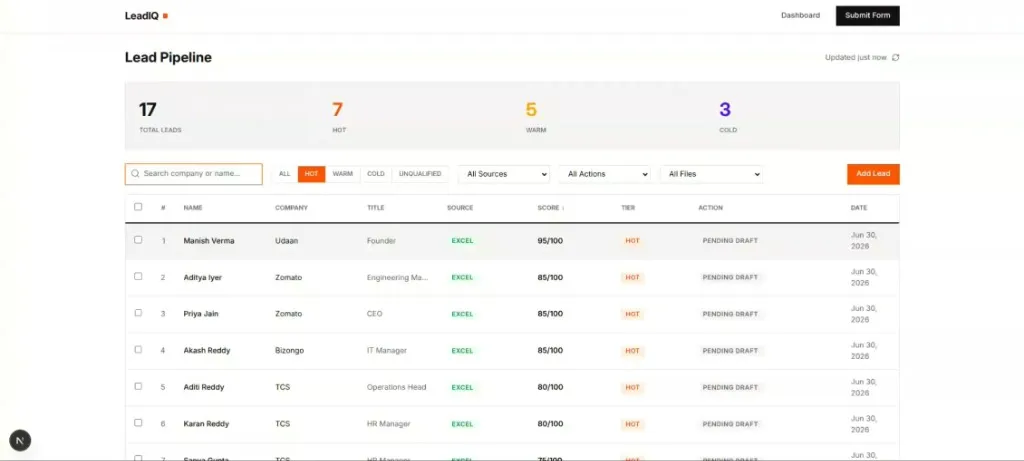 LeadgenAI platform preview